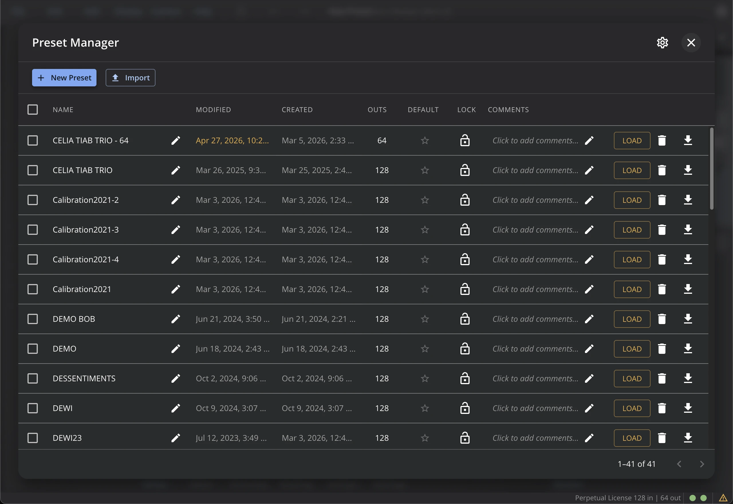 Preset Manager