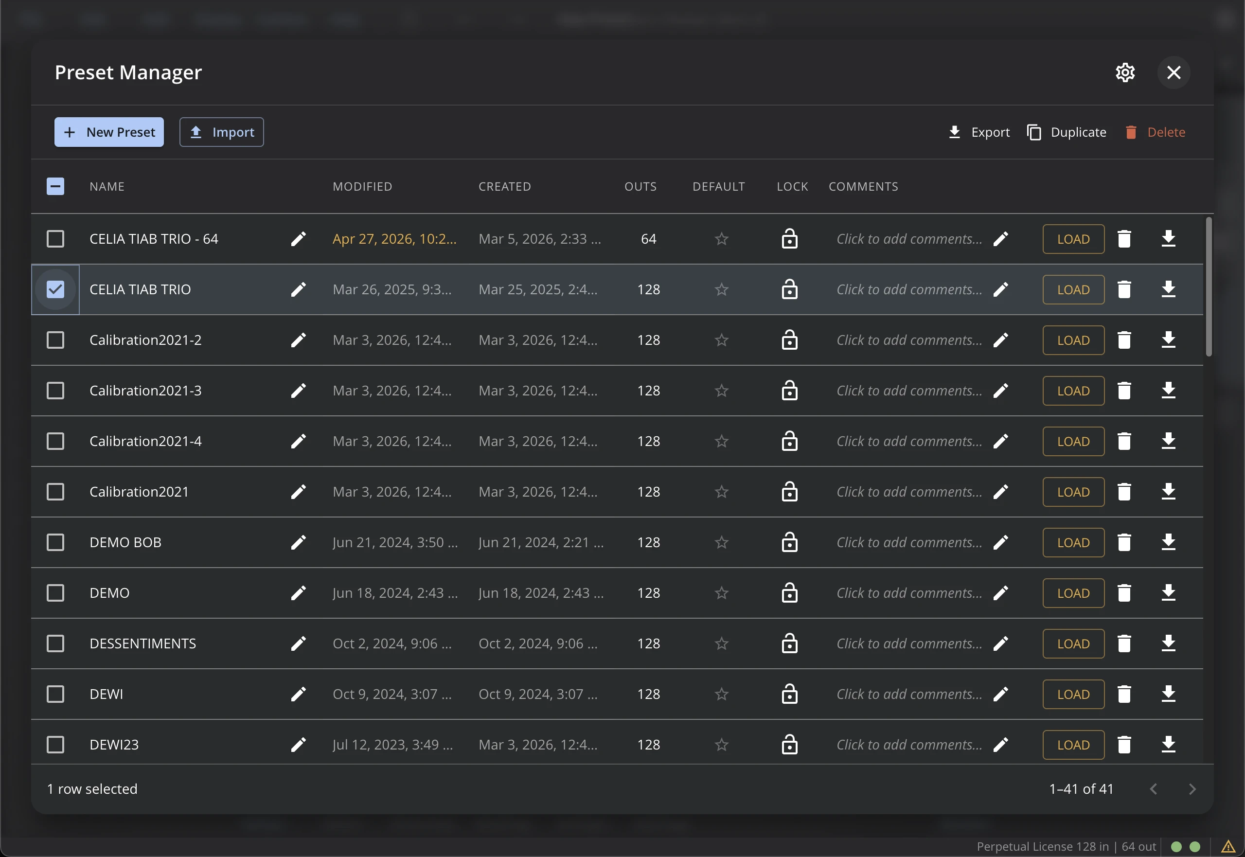 Preset Manager